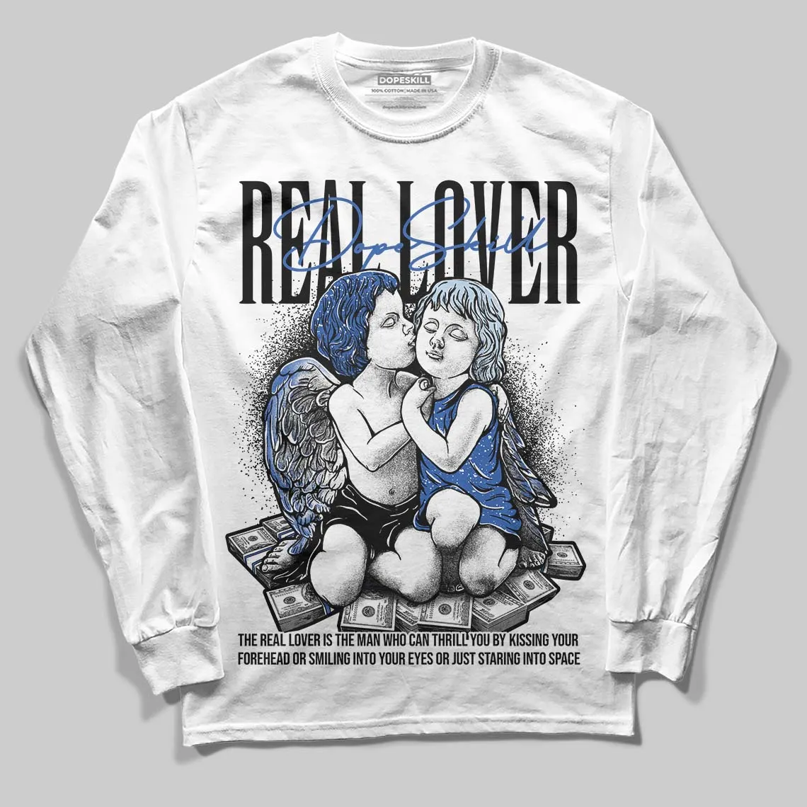 Awake NY x Racer Blue 5s DopeSkill Long Sleeve T-Shirt Real Lover Graphic sold by DopeSkill