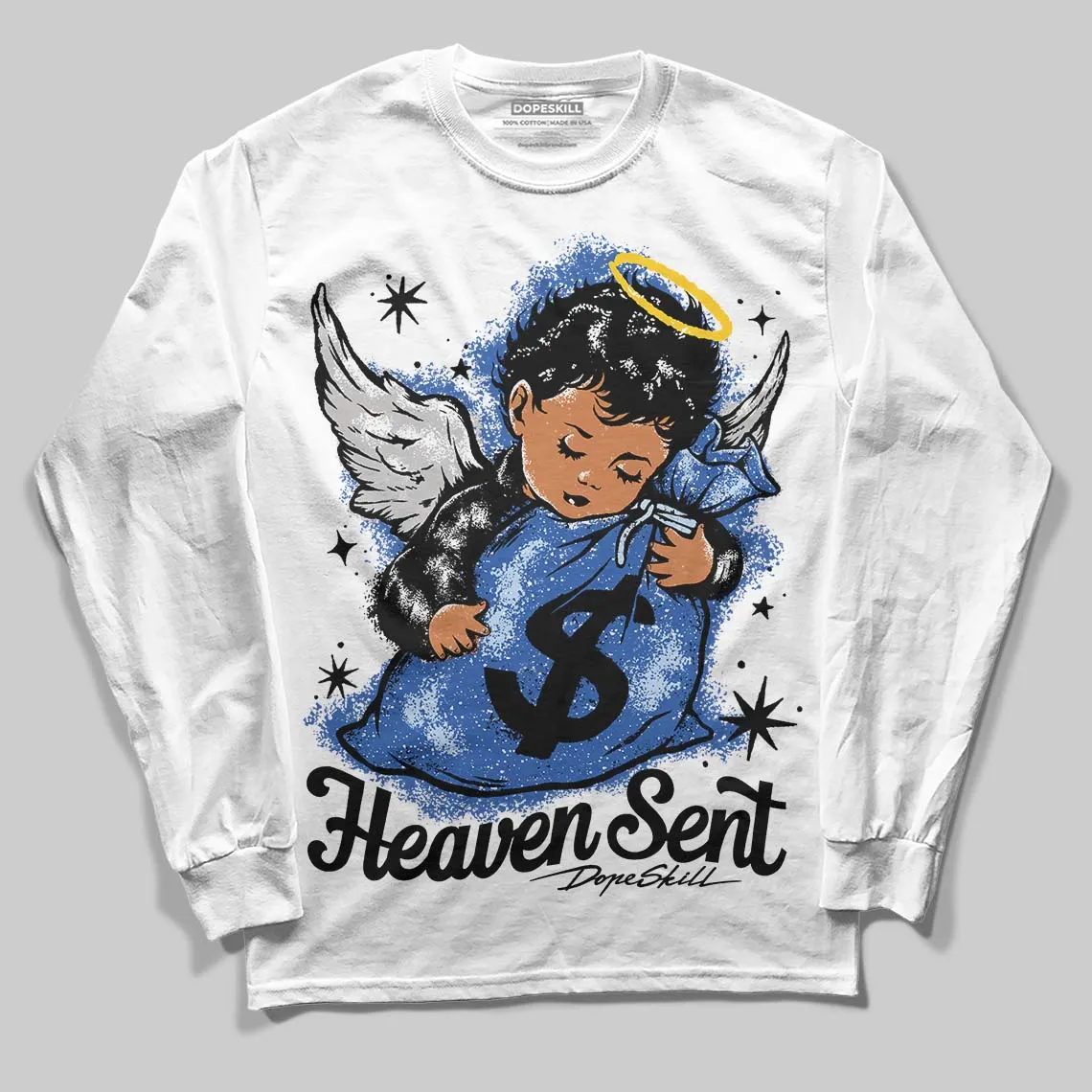 Awake NY x Racer Blue 5s DopeSkill Long Sleeve T-Shirt Heaven Sent Graphic sold by DopeSkill