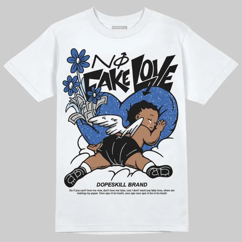 Awake NY x Racer Blue 5s DopeSkill T-Shirt No Fake Love Graphic sold by DopeSkill