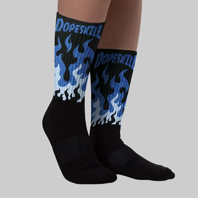 Awake NY x Racer Blue 5s DopeSkill Sublimated Sock FIRE Graphic sold by DopeSkill product image thumbnail 2