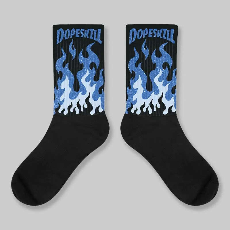 Awake NY x Racer Blue 5s DopeSkill Sublimated Sock FIRE Graphic sold by DopeSkill
