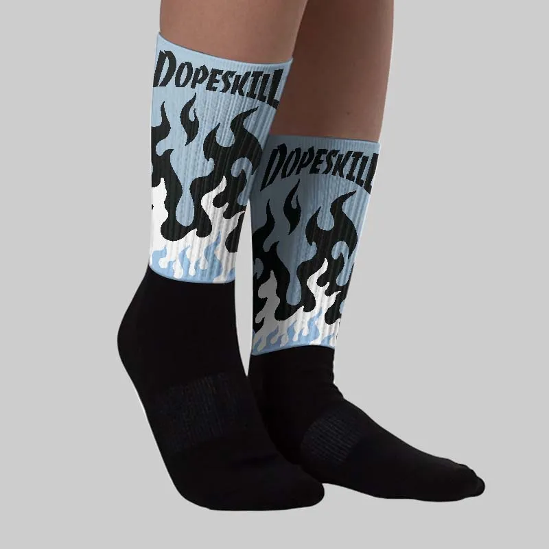 Blue Suede 40s DopeSkill Sublimated Sock FIRE Graphic sold by DopeSkill product image thumbnail 2