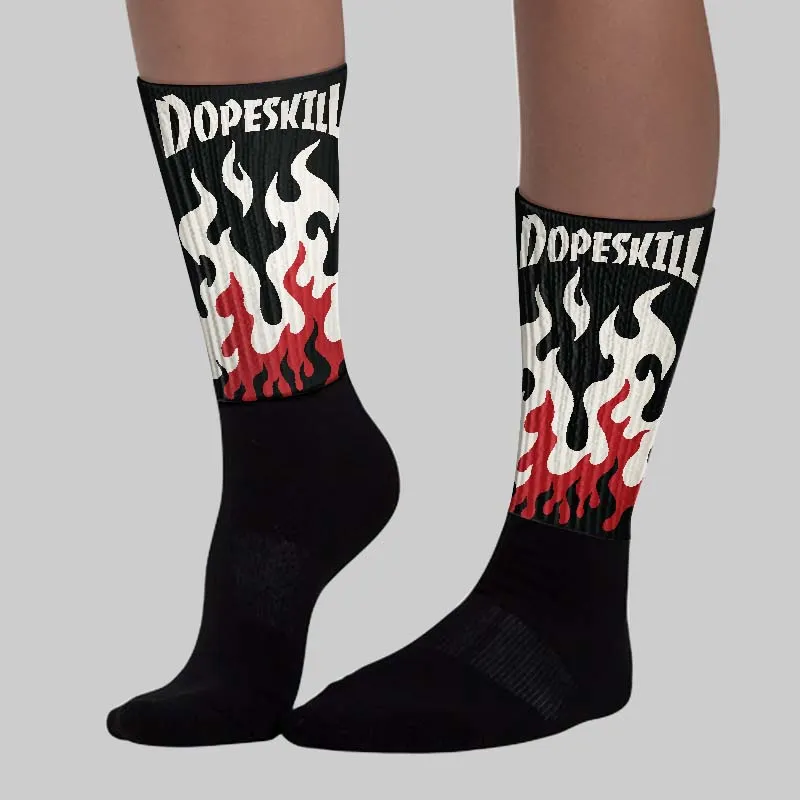 Nigel Sylvester x “Nitro” 1s DopeSkill Sublimated Sock FIRE Graphic sold by DopeSkill product image thumbnail 3