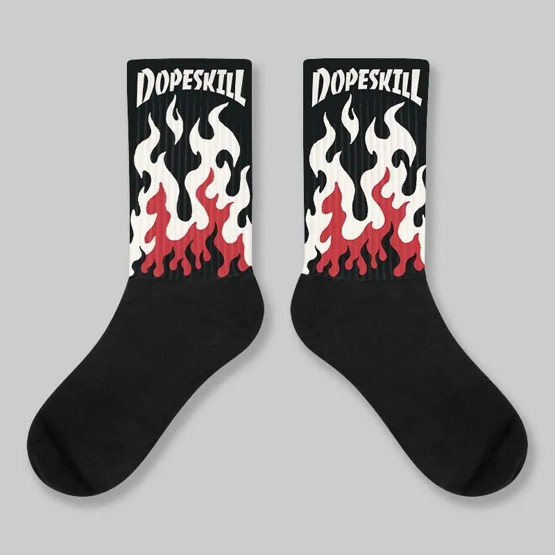 Nigel Sylvester x “Nitro” 1s DopeSkill Sublimated Sock FIRE Graphic sold by DopeSkill