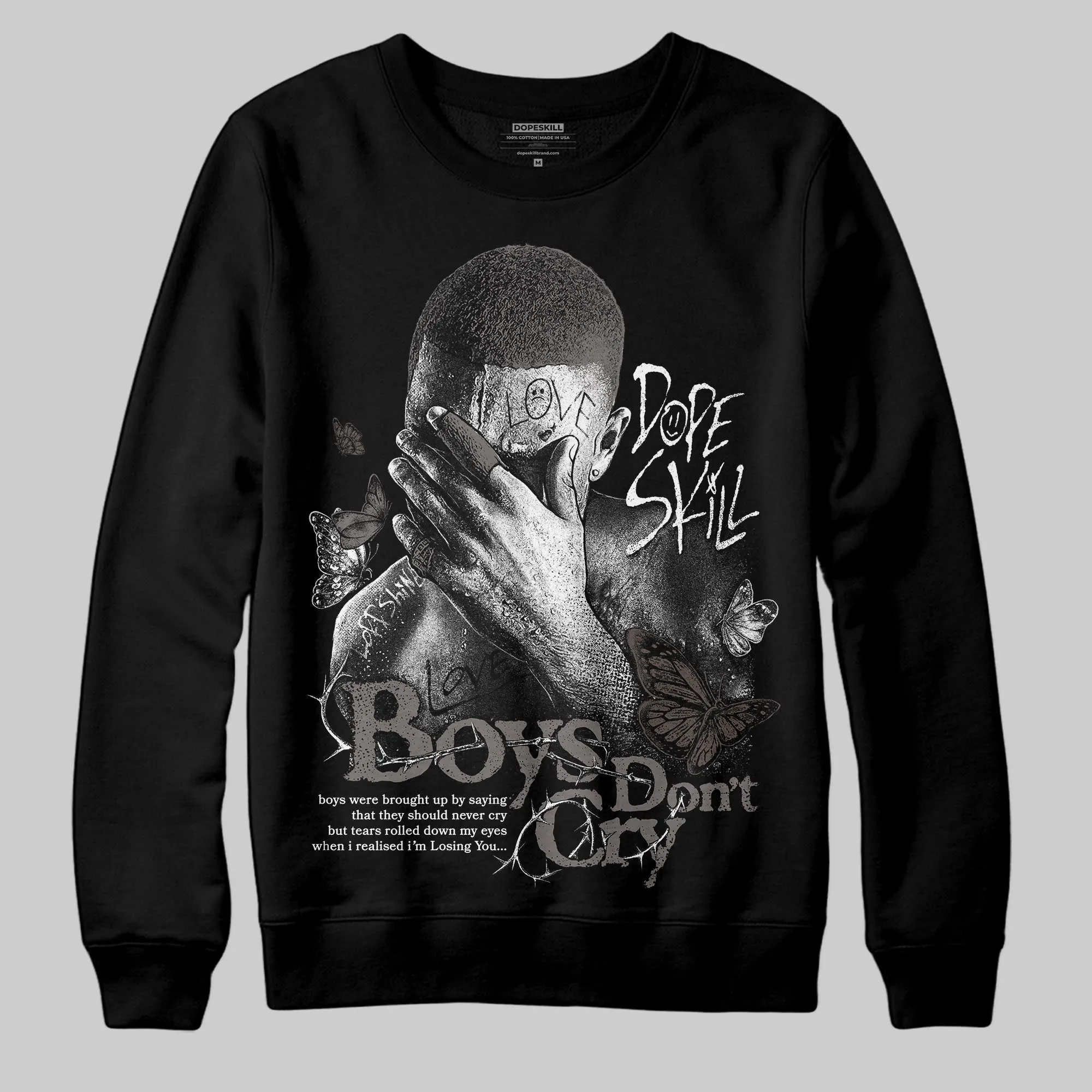 Cave Stone 4s DopeSkill Sweatshirt Boys Don't Cry Graphic sold by DopeSkill product image thumbnail 2