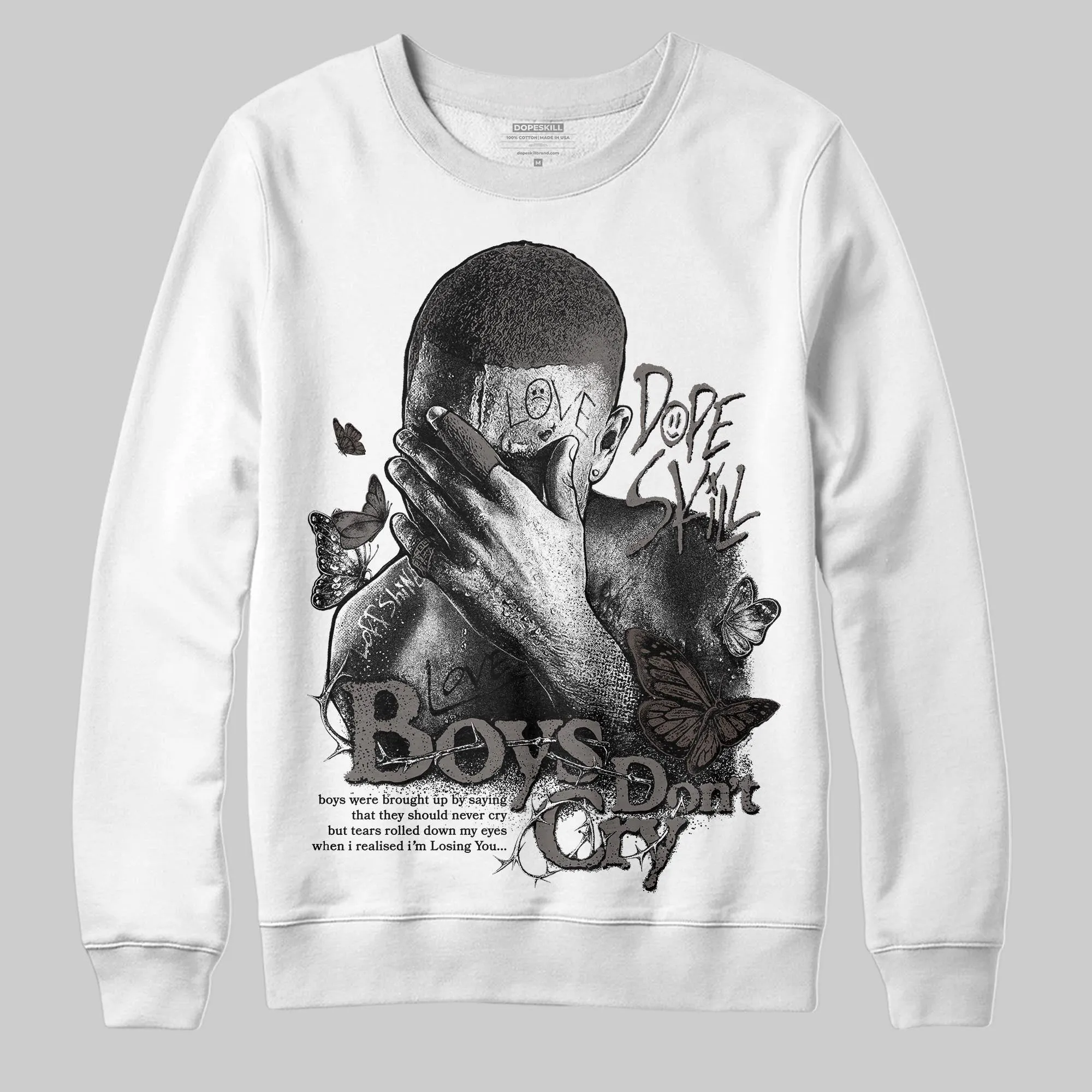 Cave Stone 4s DopeSkill Sweatshirt Boys Don't Cry Graphic sold by DopeSkill
