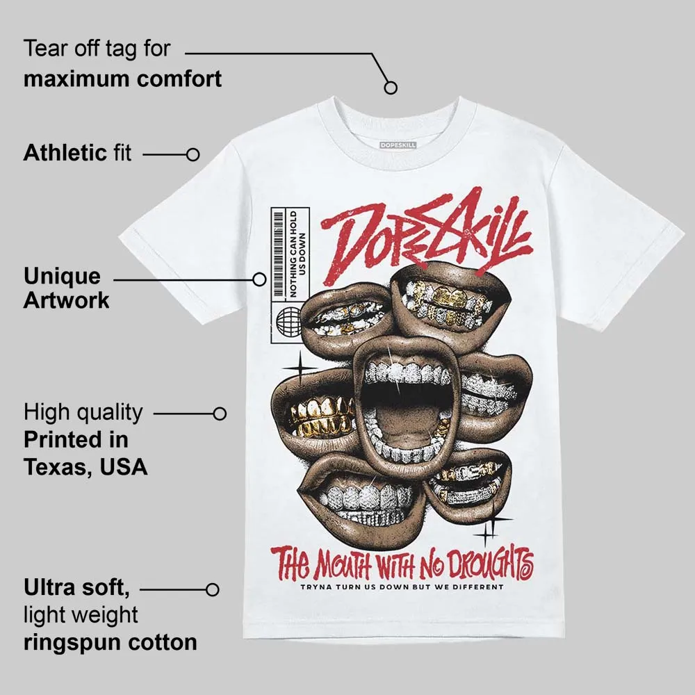 Fire Red “Black Tongue” 5s DopeSkill T-Shirt The Mouth With No Droughts Graphic sold by DopeSkill product image thumbnail 3