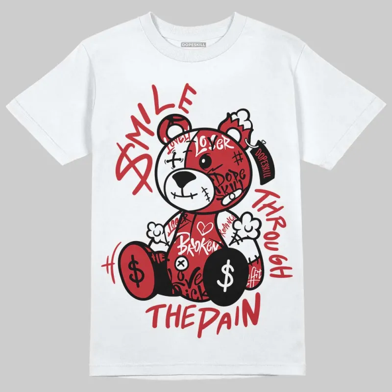 Fire Red “Black Tongue” 5s DopeSkill T-Shirt Smile Through The Pain Graphic sold by DopeSkill