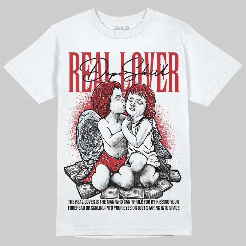 Fire Red “Black Tongue” 5s DopeSkill T-Shirt Real Lover Graphic sold by DopeSkill