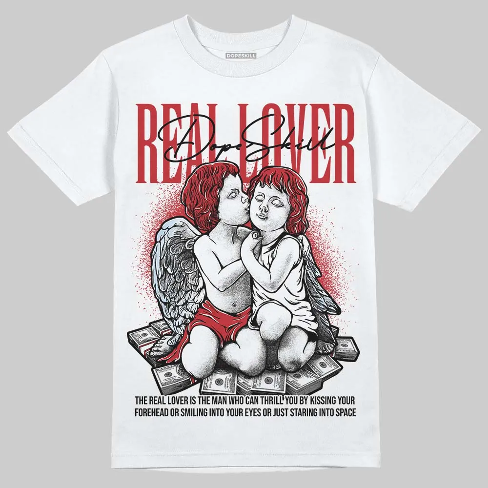 Fire Red “Black Tongue” 5s DopeSkill T-Shirt Real Lover Graphic sold by DopeSkill