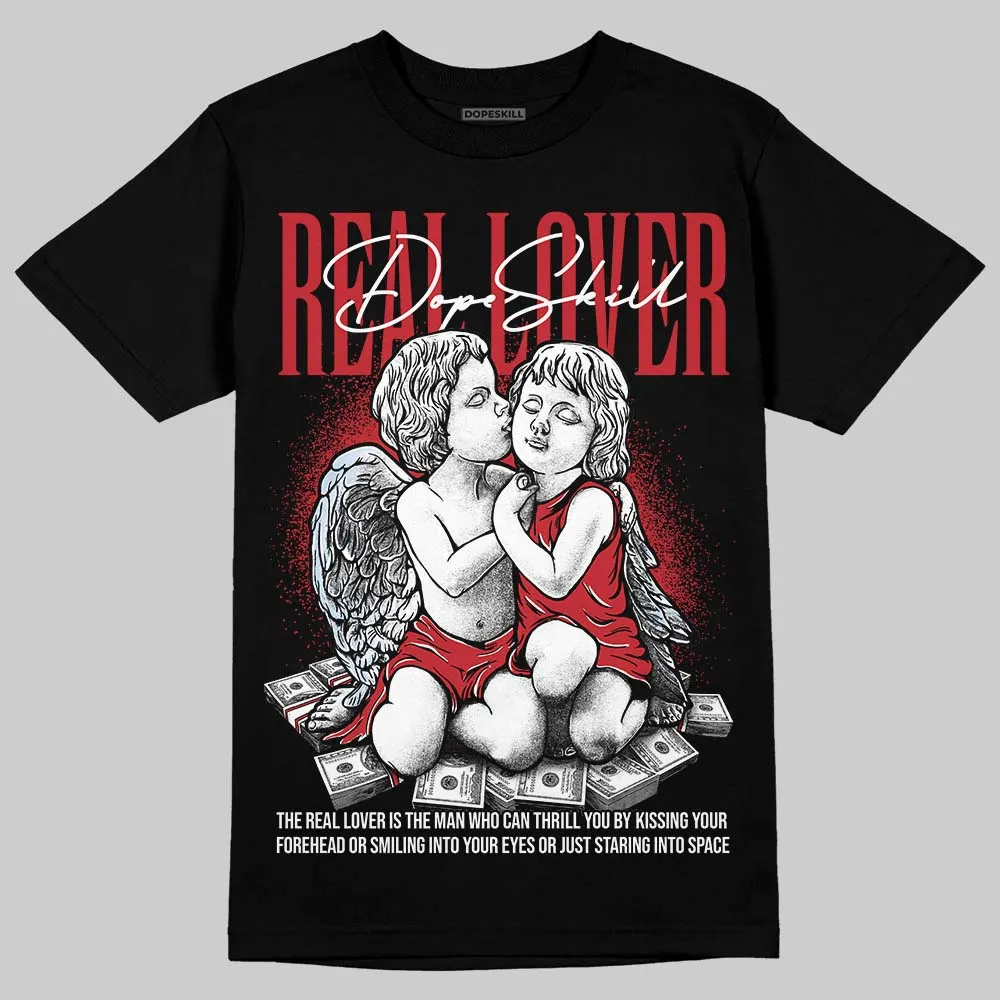 Fire Red “Black Tongue” 5s DopeSkill T-Shirt Real Lover Graphic sold by DopeSkill product image thumbnail 2