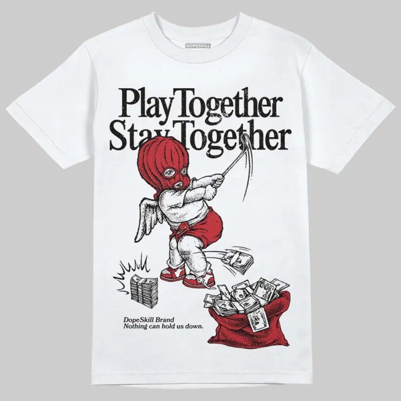 Fire Red “Black Tongue” 5s DopeSkill T-Shirt Play together, Stay together Graphic sold by DopeSkill