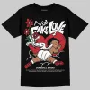 Fire Red “Black Tongue” 5s DopeSkill T-Shirt No Fake Love Graphic sold by DopeSkill