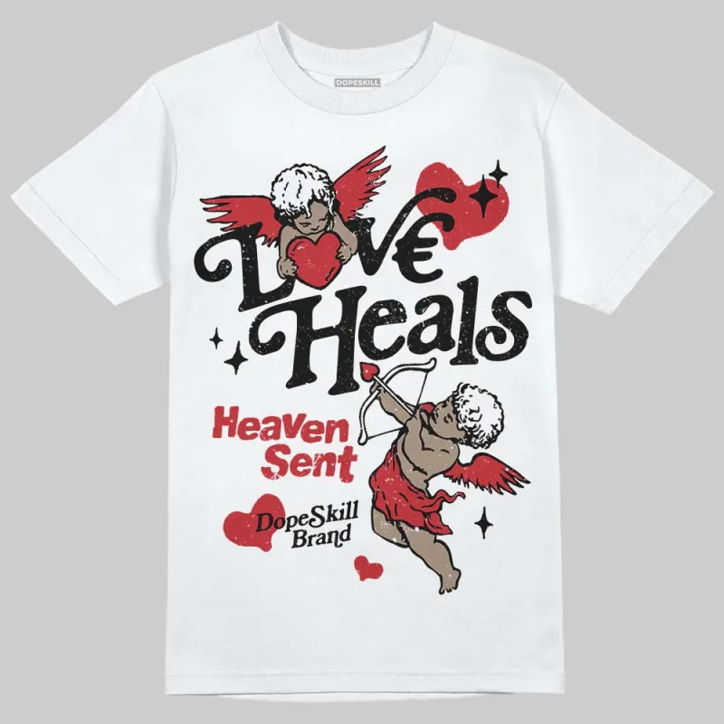 Fire Red “Black Tongue” 5s DopeSkill T-Shirt New Love Heals Graphic sold by DopeSkill
