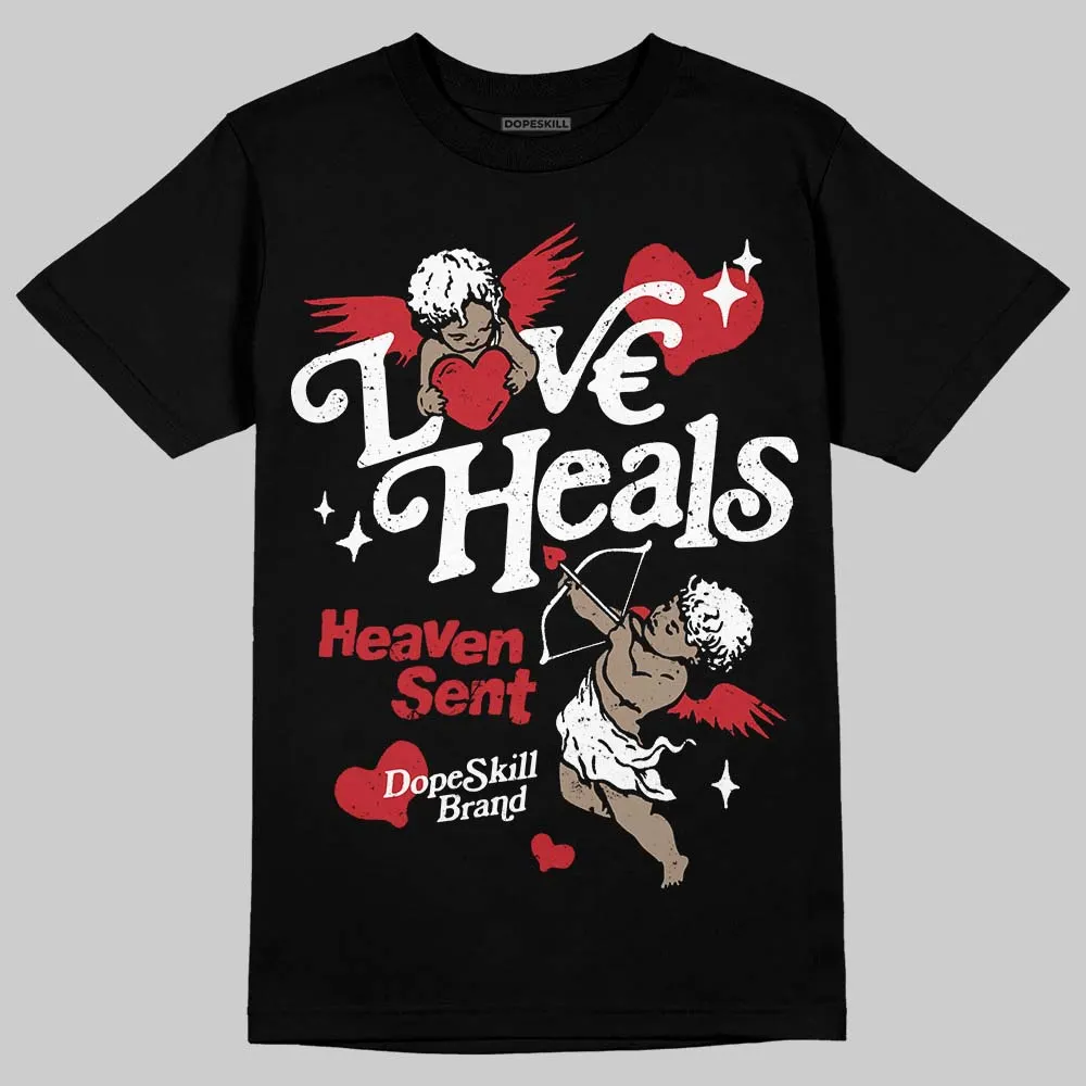 Fire Red “Black Tongue” 5s DopeSkill T-Shirt New Love Heals Graphic sold by DopeSkill product image thumbnail 2