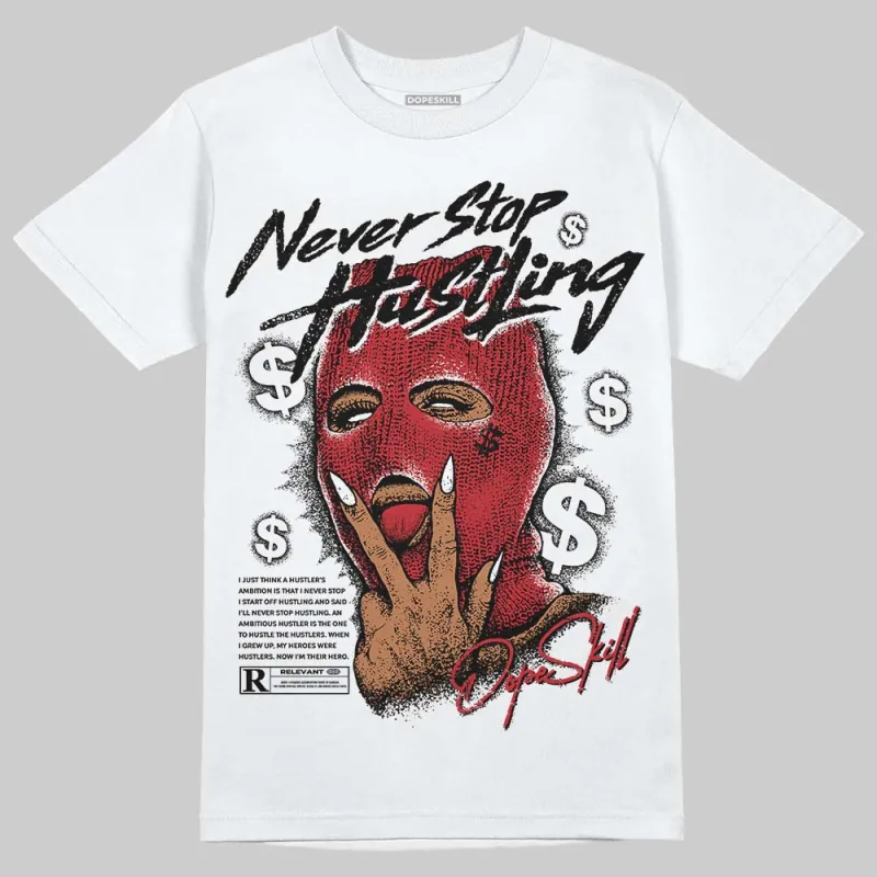 Fire Red “Black Tongue” 5s DopeSkill T-Shirt Never Stop Hustling Graphic sold by DopeSkill
