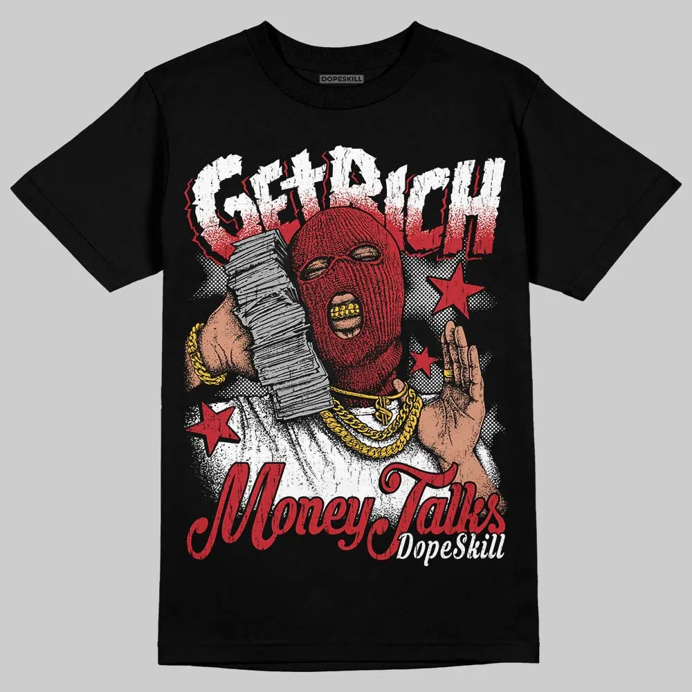 Fire Red “Black Tongue” 5s DopeSkill T-Shirt Get Rich Graphic sold by DopeSkill product image thumbnail 2