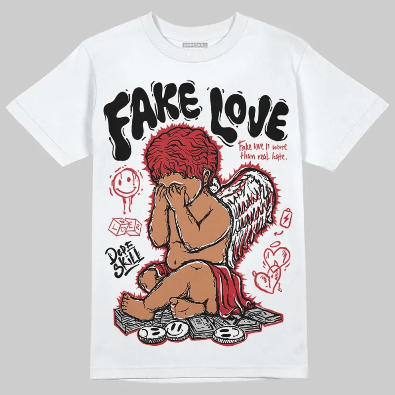 Fire Red “Black Tongue” 5s DopeSkill T-Shirt False Love Graphic sold by DopeSkill
