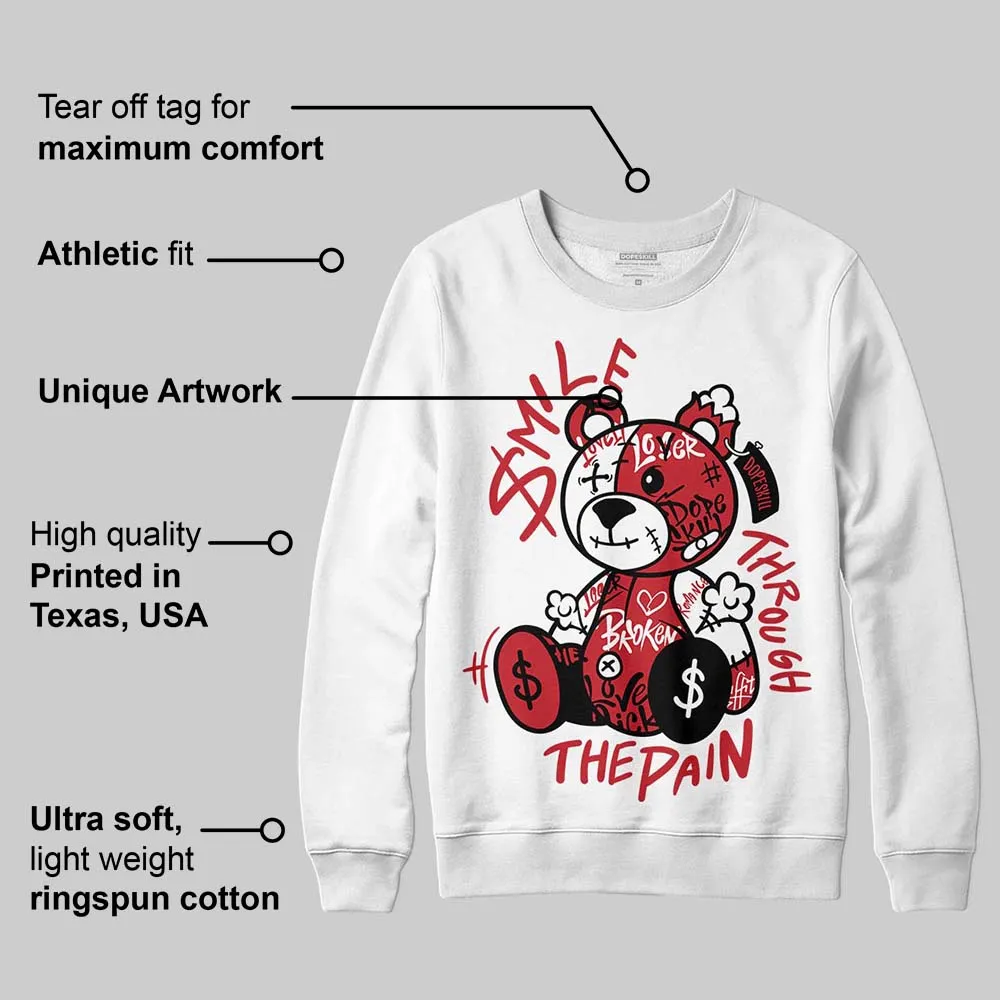 Fire Red “Black Tongue” 5s DopeSkill Sweatshirt Smile Through The Pain Graphic sold by DopeSkill product image thumbnail 3
