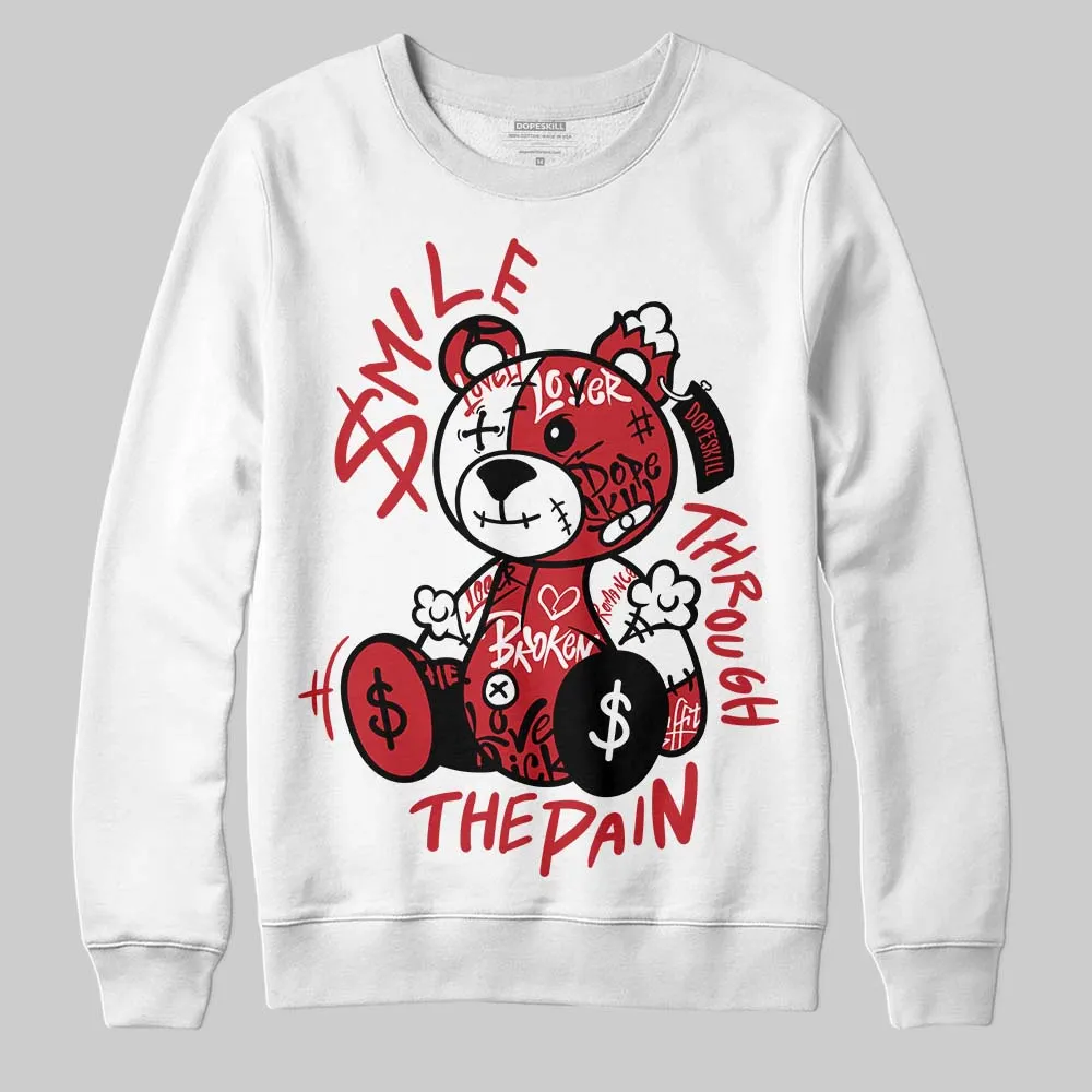 Fire Red “Black Tongue” 5s DopeSkill Sweatshirt Smile Through The Pain Graphic sold by DopeSkill