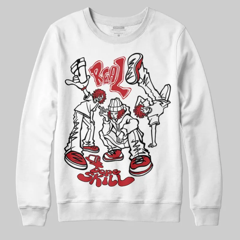 Fire Red “Black Tongue” 5s DopeSkill Sweatshirt Real Y2K Players Graphic sold by DopeSkill