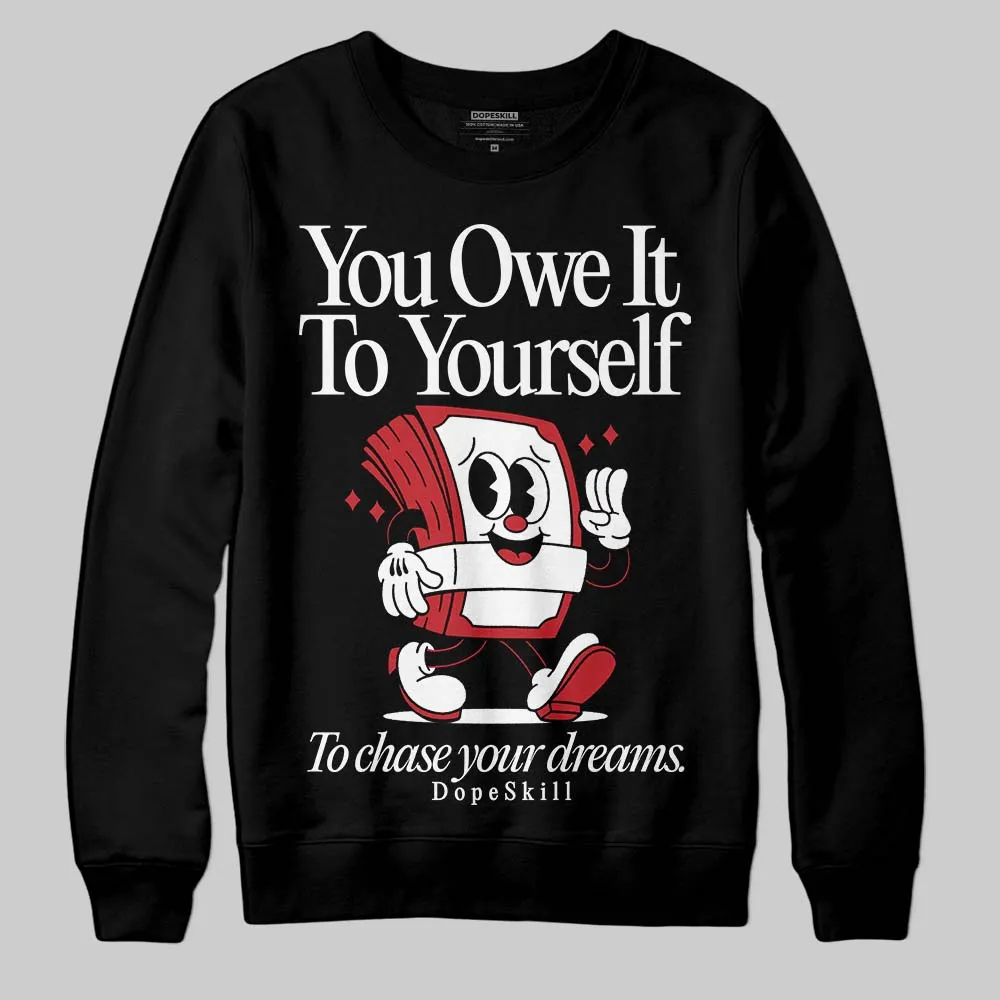 Fire Red “Black Tongue” 5s DopeSkill Sweatshirt Owe It To Yourself Graphic sold by DopeSkill product image thumbnail 2