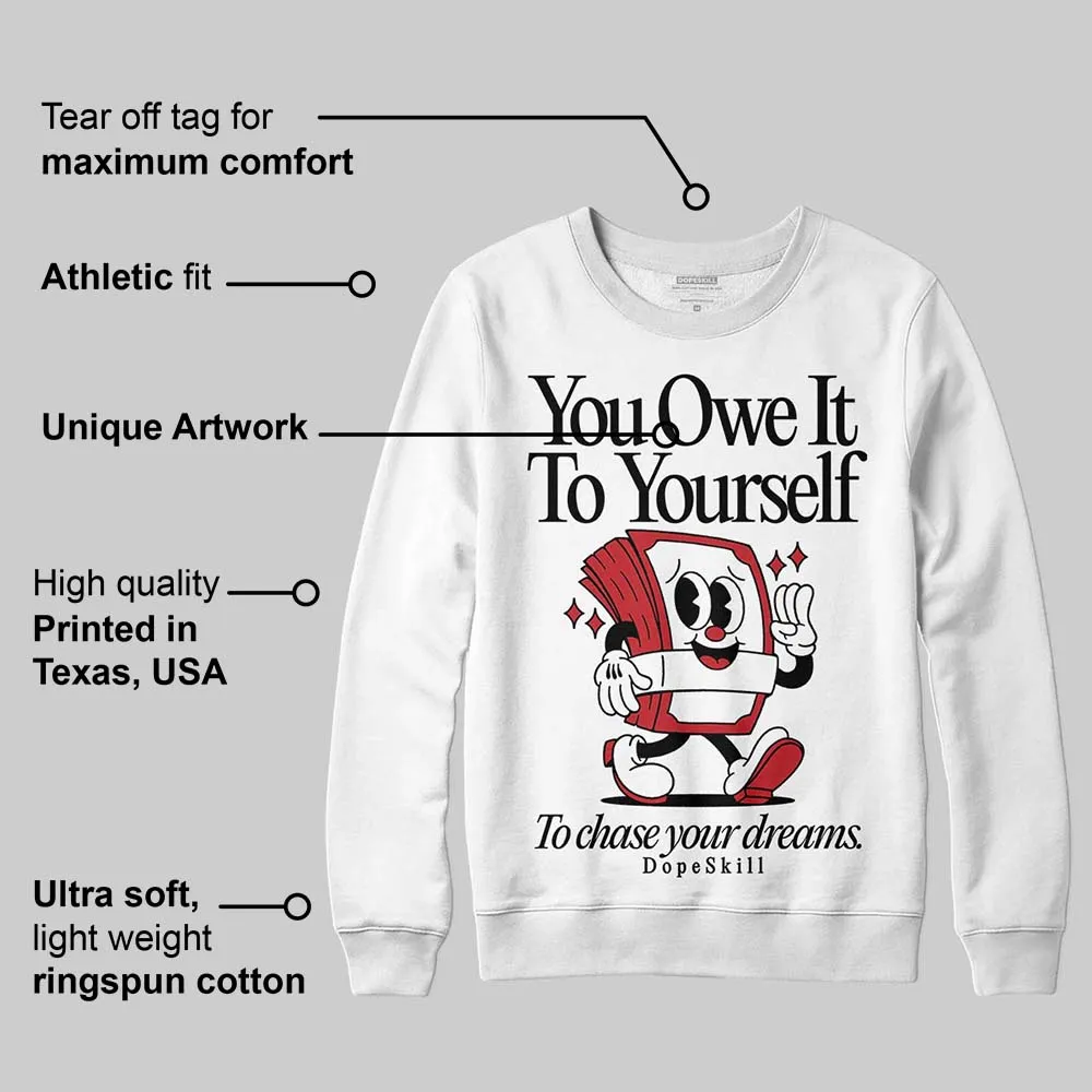 Fire Red “Black Tongue” 5s DopeSkill Sweatshirt Owe It To Yourself Graphic sold by DopeSkill product image thumbnail 3