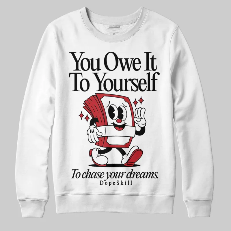 Fire Red “Black Tongue” 5s DopeSkill Sweatshirt Owe It To Yourself Graphic sold by DopeSkill