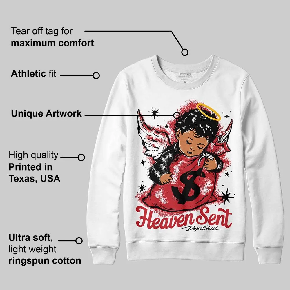 Fire Red “Black Tongue” 5s DopeSkill Sweatshirt Heaven Sent Graphic sold by DopeSkill product image thumbnail 3
