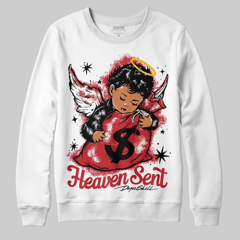 Fire Red “Black Tongue” 5s DopeSkill Sweatshirt Heaven Sent Graphic sold by DopeSkill