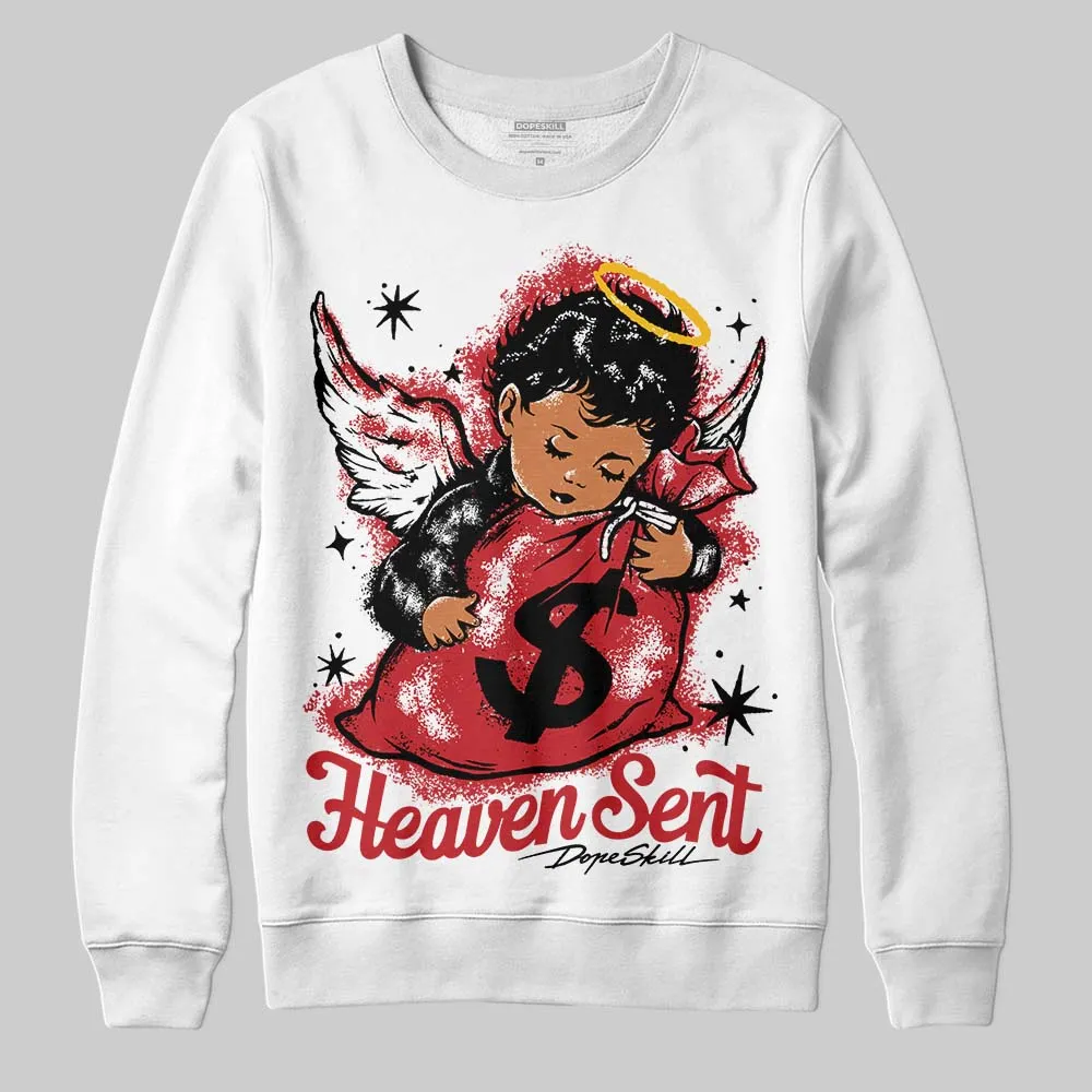 Fire Red “Black Tongue” 5s DopeSkill Sweatshirt Heaven Sent Graphic sold by DopeSkill