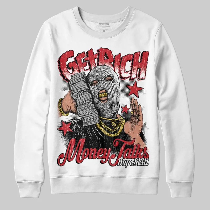 Fire Red “Black Tongue” 5s DopeSkill Sweatshirt Get Rich Graphic sold by DopeSkill