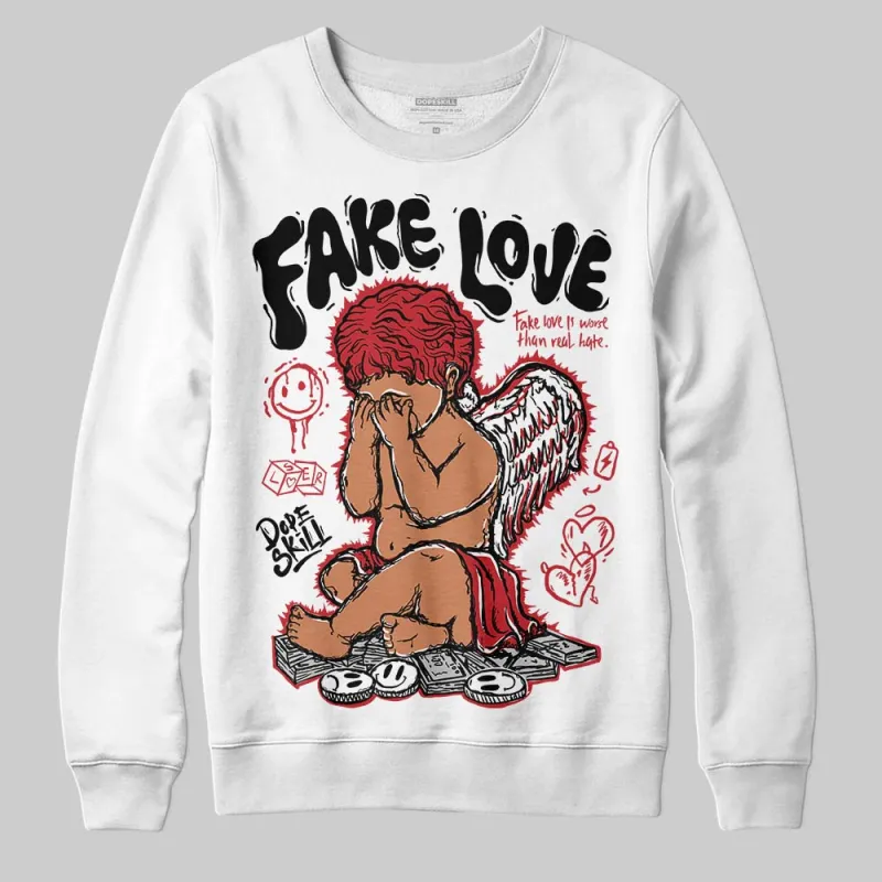 Fire Red “Black Tongue” 5s DopeSkill Sweatshirt False Love Graphic sold by DopeSkill