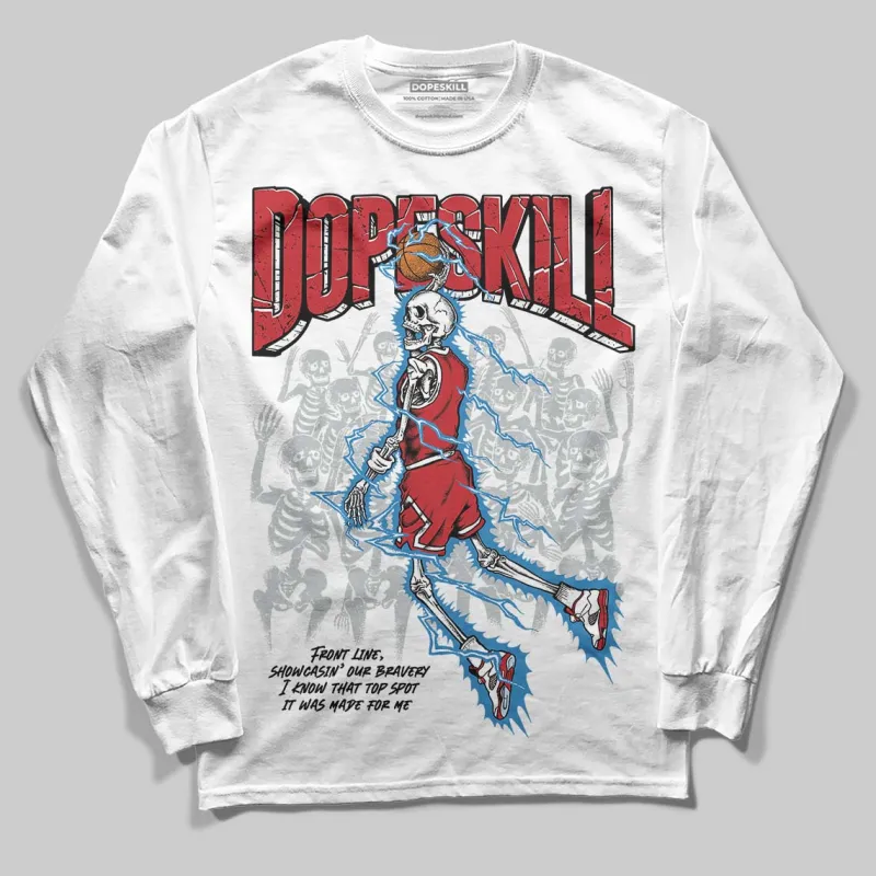 Fire Red “Black Tongue” 5s DopeSkill Long Sleeve T-Shirt Thunder Dunk Graphic sold by DopeSkill