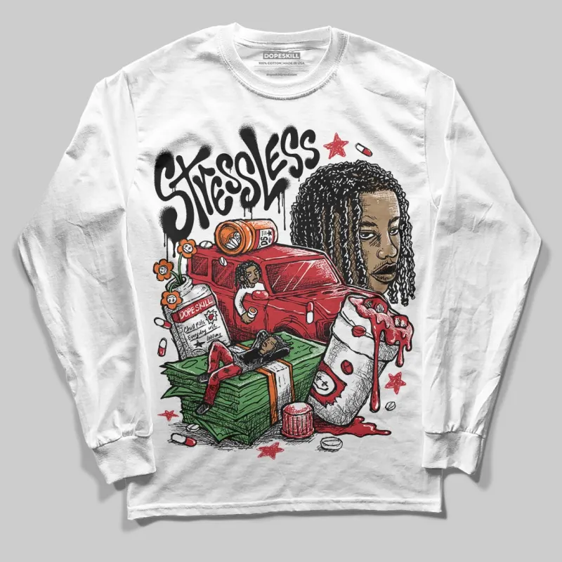 Fire Red “Black Tongue” 5s DopeSkill Long Sleeve T-Shirt Stressless Graphic sold by DopeSkill