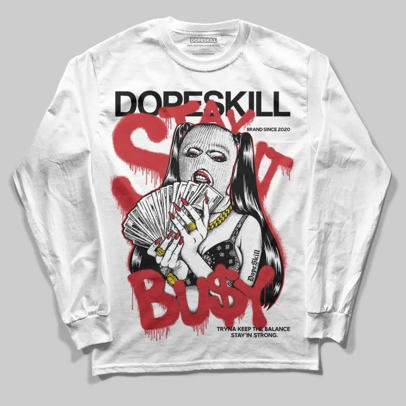 Fire Red “Black Tongue” 5s DopeSkill Long Sleeve T-Shirt Stay It Busy Graphic sold by DopeSkill
