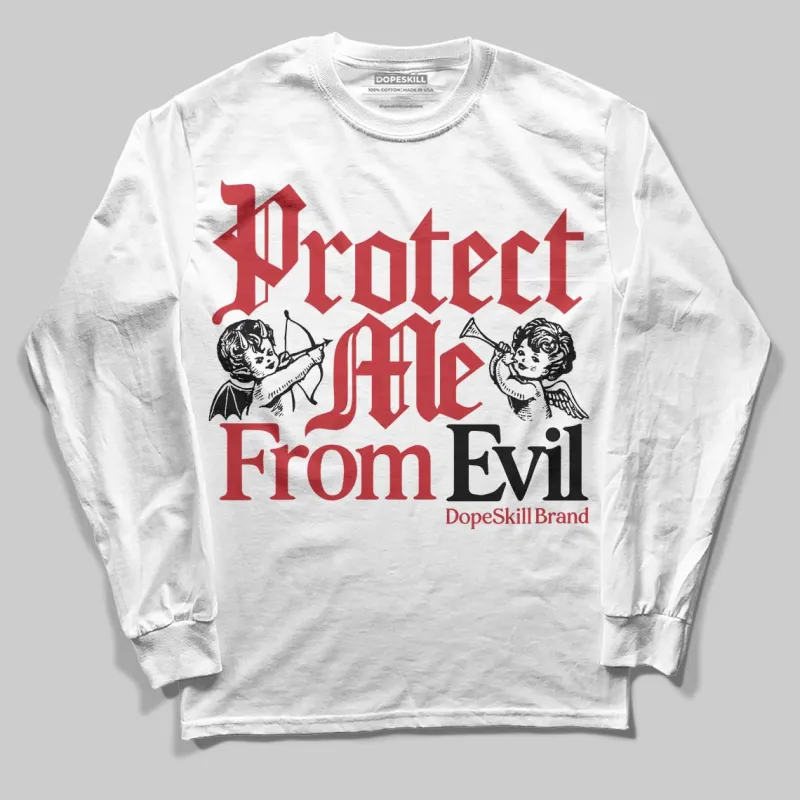 Fire Red “Black Tongue” 5s DopeSkill Long Sleeve T-Shirt Protect Me From Evil Graphic sold by DopeSkill