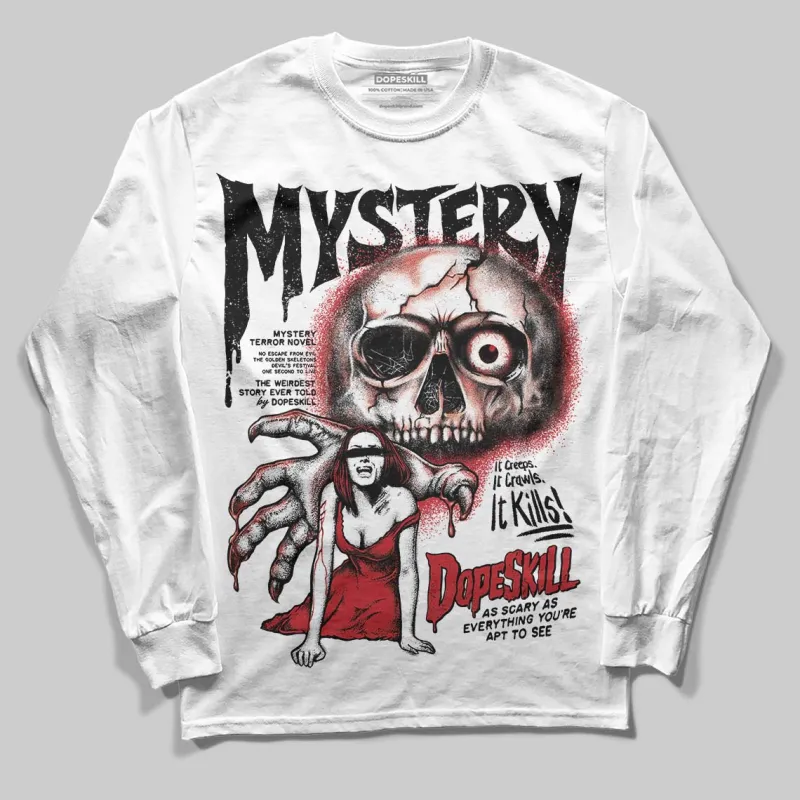 Fire Red “Black Tongue” 5s DopeSkill Long Sleeve T-Shirt Mystery Ghostly Grasp Graphic sold by DopeSkill