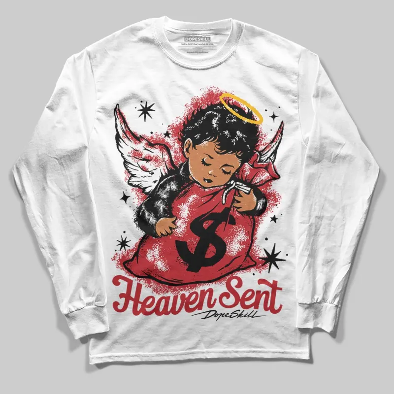 Fire Red “Black Tongue” 5s DopeSkill Long Sleeve T-Shirt Heaven Sent Graphic sold by DopeSkill