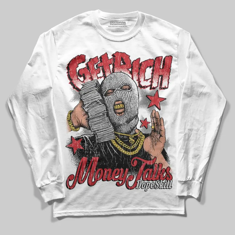 Fire Red “Black Tongue” 5s DopeSkill Long Sleeve T-Shirt Get Rich Graphic sold by DopeSkill