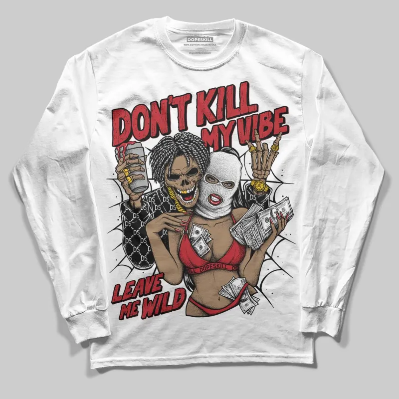 Fire Red “Black Tongue” 5s DopeSkill Long Sleeve T-Shirt Don't Kill My Vibe Graphic sold by DopeSkill