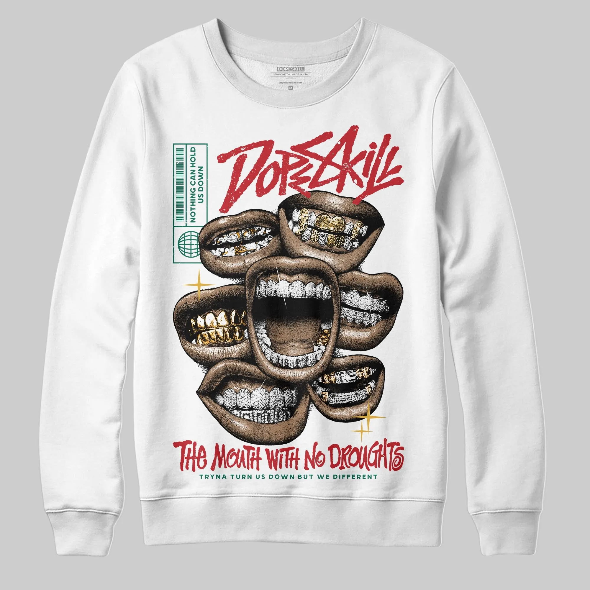 Mexico 'El Vuelo' 3s DopeSkill Sweatshirt The Mouth With No Droughts Graphic sold by DopeSkill