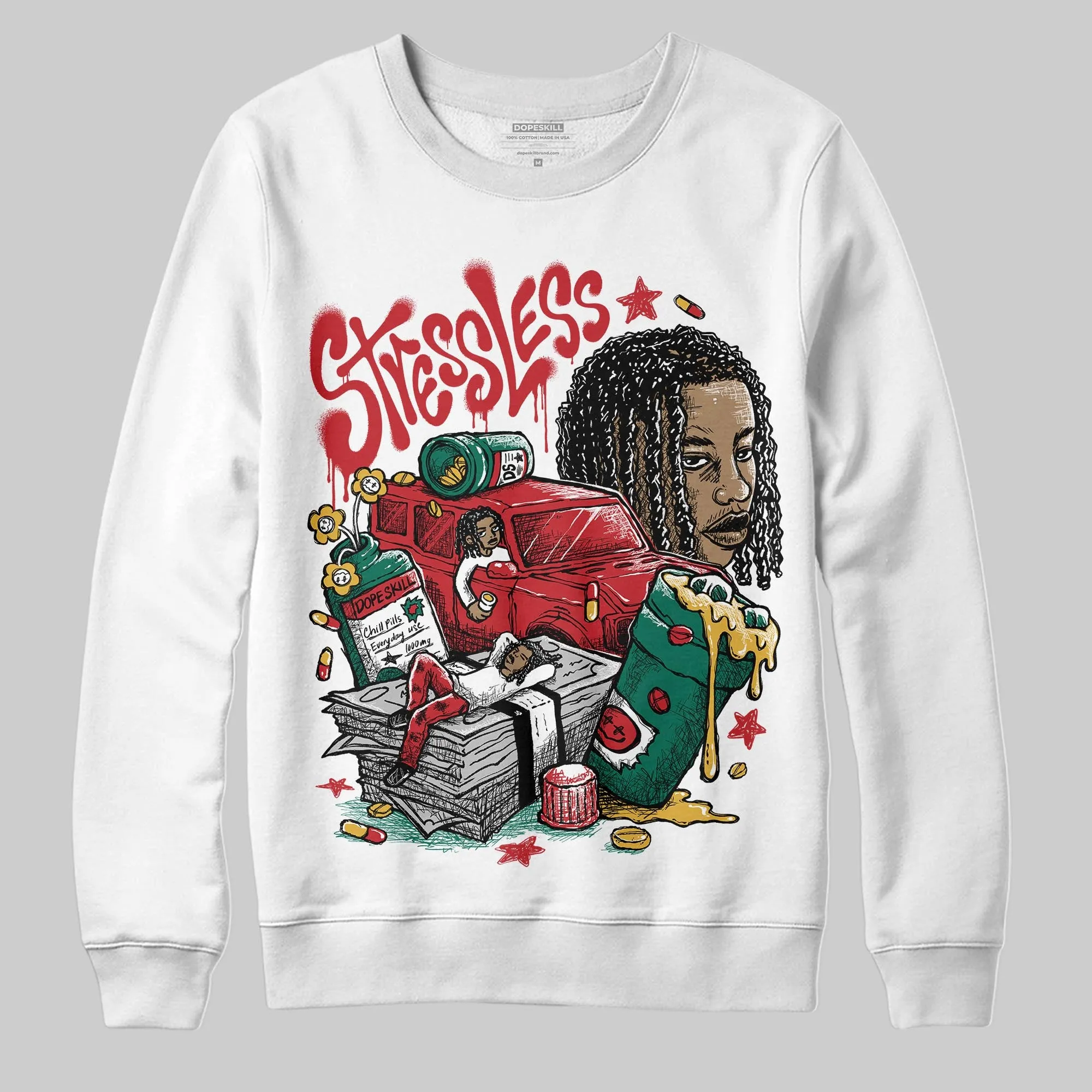 Mexico 'El Vuelo' 3s DopeSkill Sweatshirt Stressless Graphic sold by DopeSkill