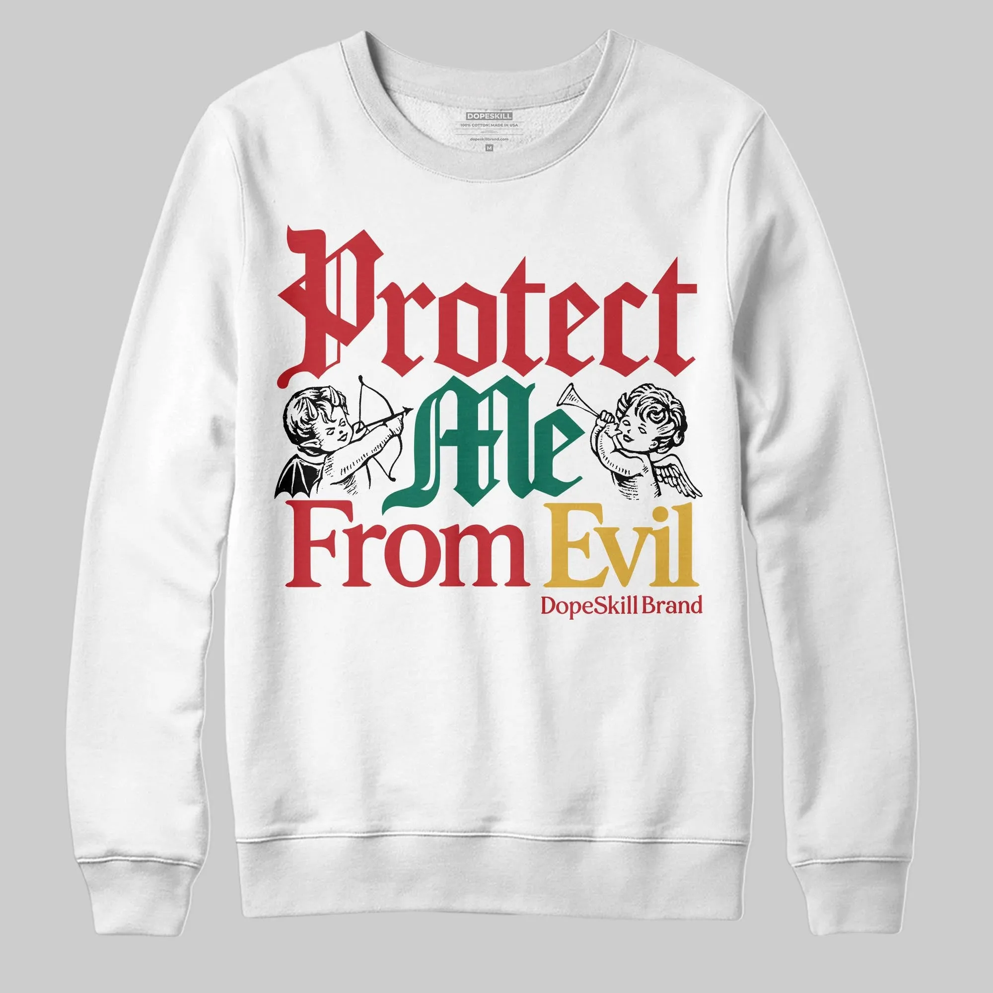 Mexico 'El Vuelo' 3s DopeSkill Sweatshirt Protect Me From Evil Graphic sold by DopeSkill