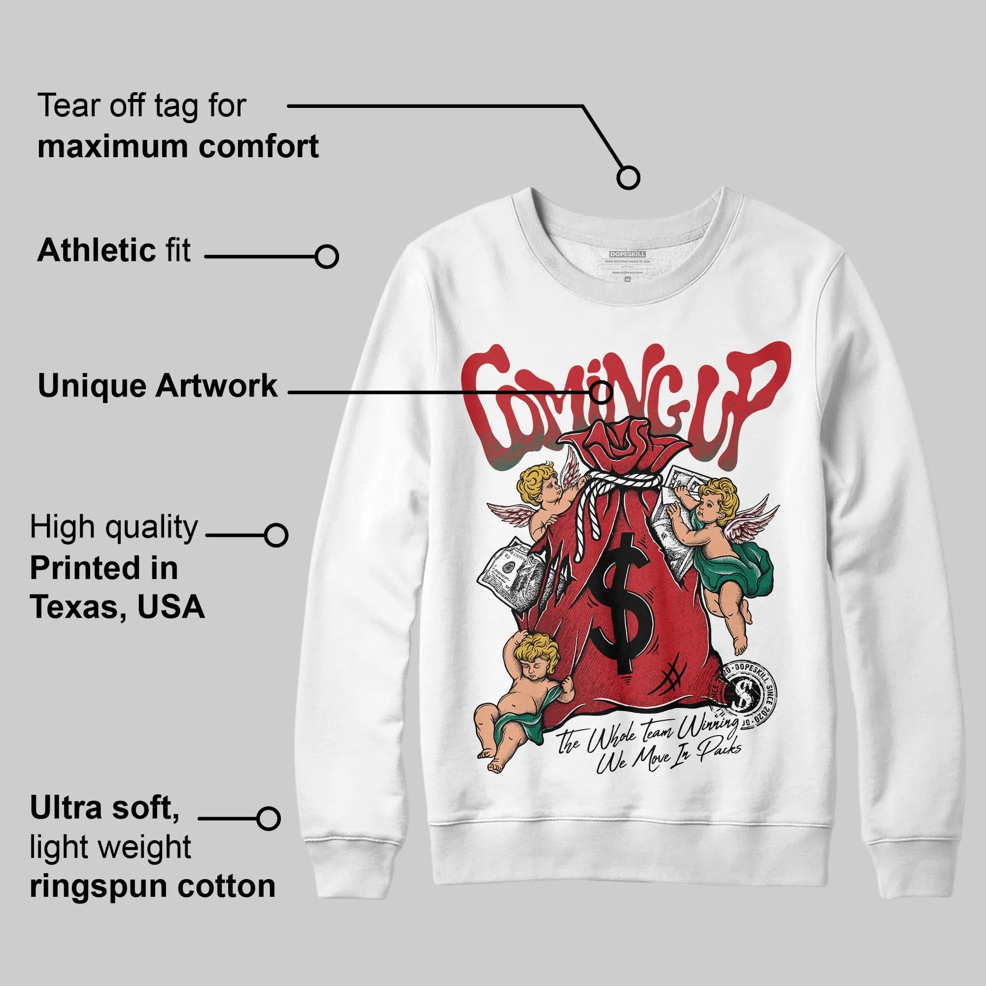 Mexico 'El Vuelo' 3s DopeSkill Sweatshirt Money Bag Coming Up Graphic sold by DopeSkill product image thumbnail 3