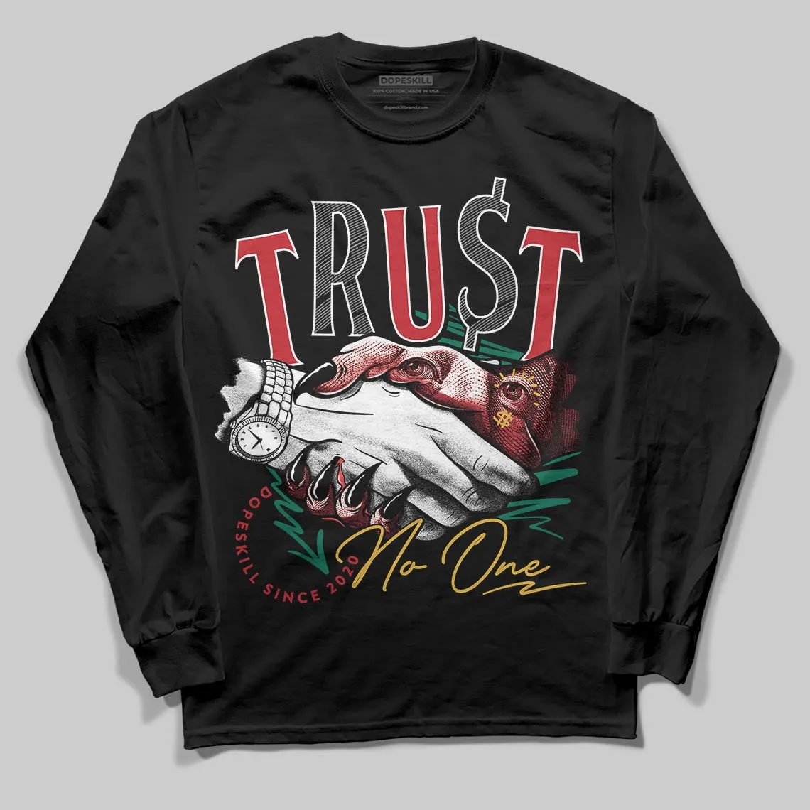 Mexico 'El Vuelo' 3s DopeSkill Long Sleeve T-Shirt Trust No One Graphic sold by DopeSkill product image thumbnail 2
