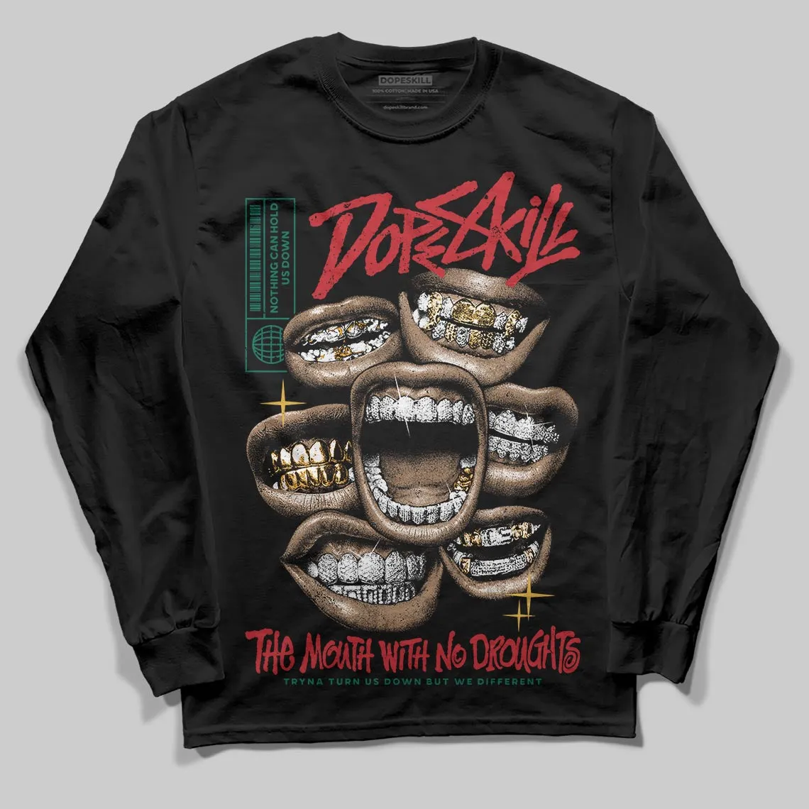 Mexico 'El Vuelo' 3s DopeSkill Long Sleeve T-Shirt The Mouth With No Droughts Graphic sold by DopeSkill product image thumbnail 2