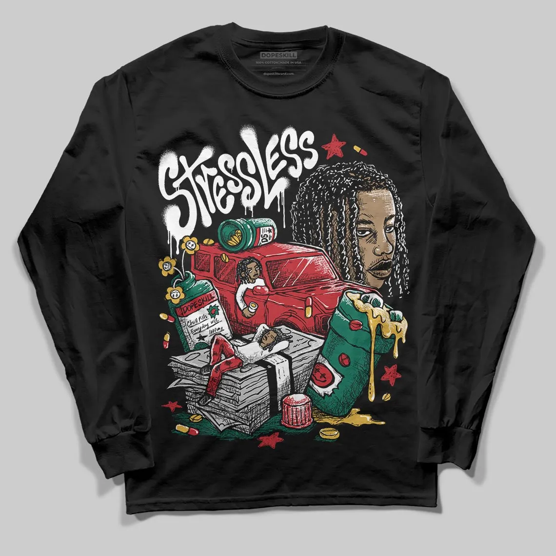 Mexico 'El Vuelo' 3s DopeSkill Long Sleeve T-Shirt Stressless Graphic sold by DopeSkill product image thumbnail 2