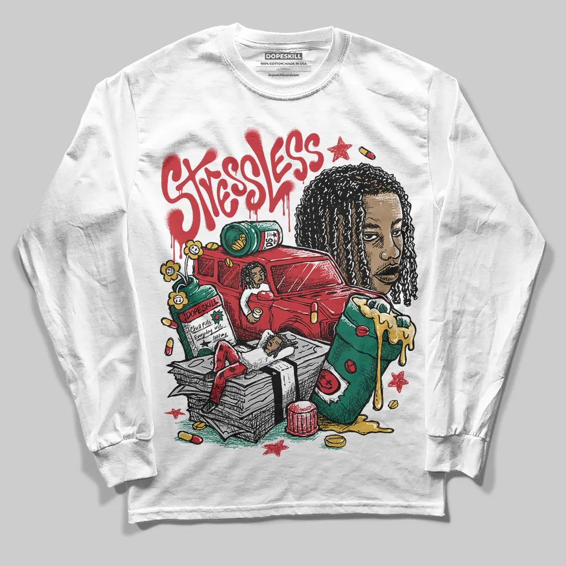 Mexico 'El Vuelo' 3s DopeSkill Long Sleeve T-Shirt Stressless Graphic sold by DopeSkill