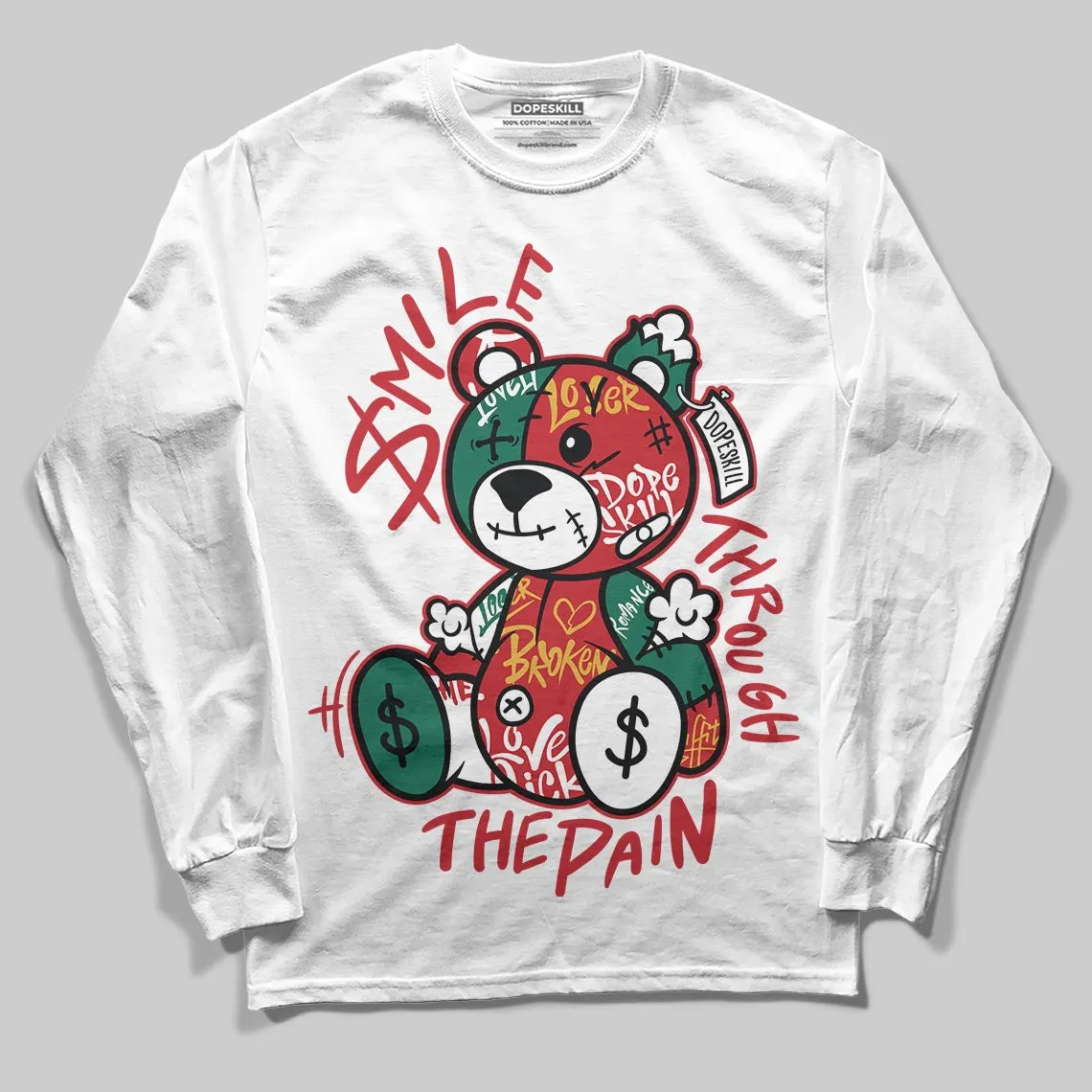 Mexico 'El Vuelo' 3s DopeSkill Long Sleeve T-Shirt Smile Through The Pain Graphic sold by DopeSkill